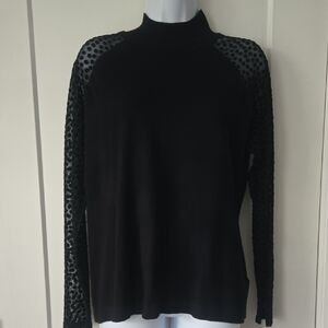 August Silk Black Long Sleeve Tee Classic